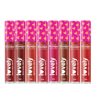 FACE BEAUTIFUL Batom Liquido Matte Lovely - Box A, B e C FB-41618