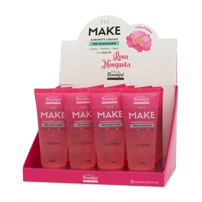 FACE BEAUTIFUL Sabonete Pré Make Rosa Mosqueta 100ml FB-303 - Image 2