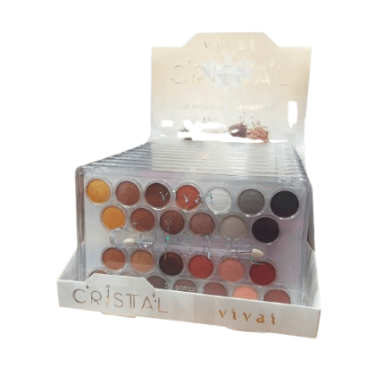 ESTOJO CRISTAL 26 SOMBRAS C/12 VIVAI