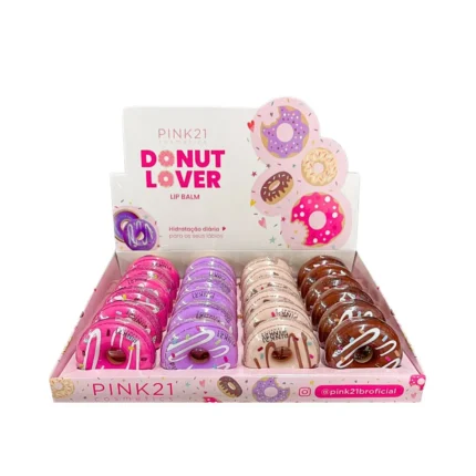 LIP BALM DONUT LOVER C/24 PINK 21