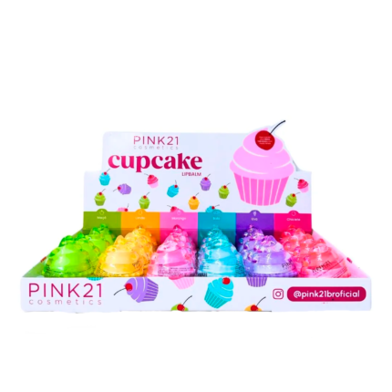LIP BALM CUPCAKE C/24 PINK 21